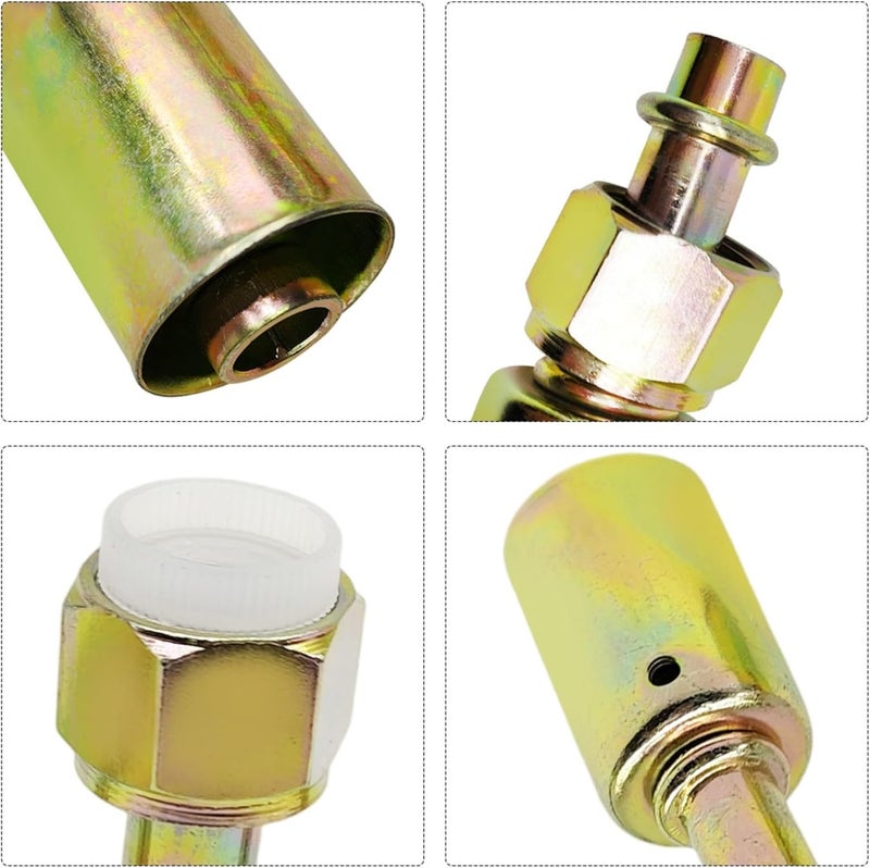 SIDMILE 6Pcs Air Conditioning #6#8#10 AC Fitting Set for Standard Hose, Female Oring Beadlock Straight (180 Degree) - Image 3